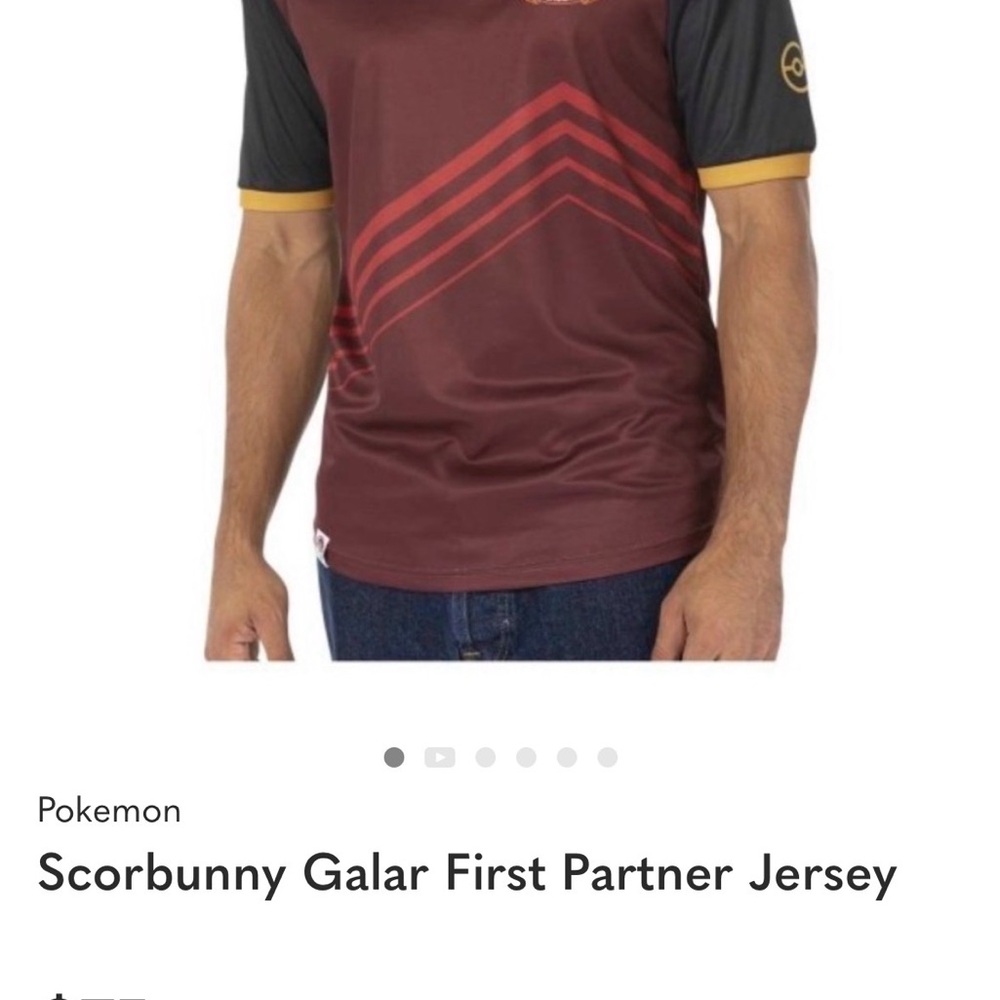 Pokemon Scorbunny Galar Jersey - Maroon and Black